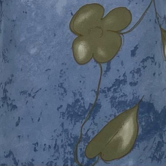 Borcellini Sheer Blue Floral Dress Size 10 - Picture 9 of 13